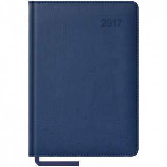 Ежедневник датированный 2017г., А5, 176л., кожзам, "Vivella", синий