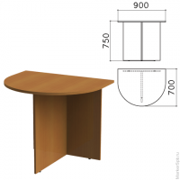 Стол приставной к столу для переговоров (640111) 'Монолит', 900х700х750 мм, орех гварнери, ПМ19.3