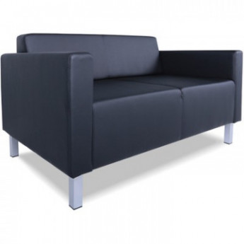 Мягкая мебель EF_Евро диван 2-х местн. к/з черн. Ec.3001/Р2 euroline 9100