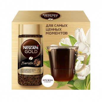 Кофе Nescafe Gold Barista раств.,85г (набор с кружкой)