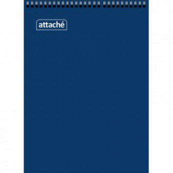 Блокнот на спирали А7 60л. ATTACHE, синий, блок 60г, обложка 215г