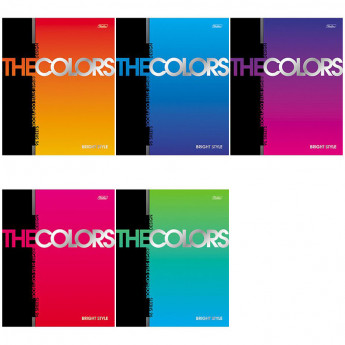 Тетрадь 96л. А5 клетка "The Colors", металлизированный картон