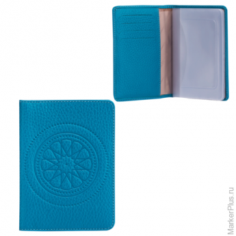 Бумажник водителя FABULA "Talisman", натуральная кожа, геометрическое тиснение, 6 пластиковых карман