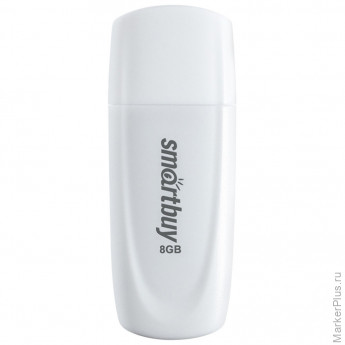 Флеш-диск 8 GB SMARTBUY Scout USB 2.0, белый, SB008GB2SCW Флеш-диск 8 GB SMARTBUY Scout USB 2.0, белый, SB008GB2SCW