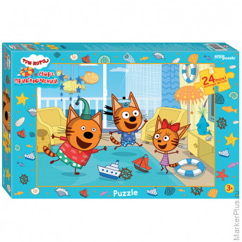 Пазл 24 эл. maxi Step Puzzle 'АО СТС. Три кота. new 1'