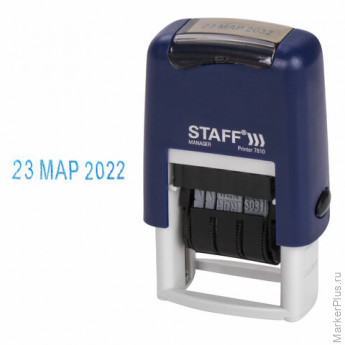 Датер-мини STAFF, месяц буквами, оттиск 22х4 мм, "Printer 7810", 237432 Датер-мини STAFF, месяц буквами, оттиск 22х4 мм, "Printer 7810", 237432