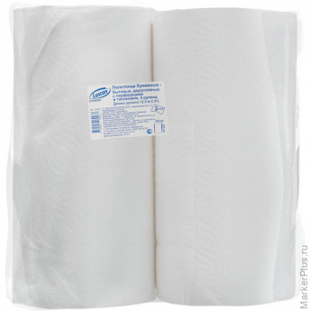 Полотенца бумажные Luscan Economy 2-сл.,целлюлоза с тиснением, 4рул./уп._Л