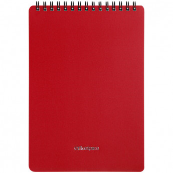 Блокнот А5 60л. на гребне OfficeSpace "Base", красная пластиковая обложка 3 шт/в уп