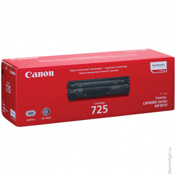 Картридж оригинальный Canon 725 черный для Canon i-SENSYS LBP-6000/6020/6030/MF3010 (1600стр)