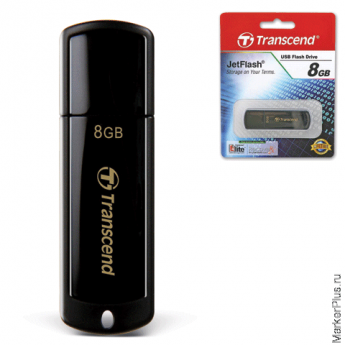 Флэш-диск 8 GB, TRANSCEND Jet Flash 350, USB 2.0, черный, TS8GJF350