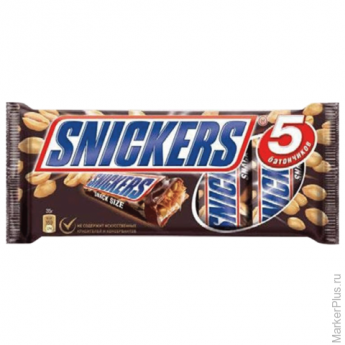 Шоколадные батончики SNICKERS (Сникерс) мультипак, 5 шт. по 40 г (200 г), 10108542