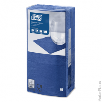 Салфетки TORK Big Pack, 24х23,8, 200 шт., 2-х слойные, темно-синие, 477825