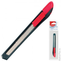Нож универсальный 9 мм MAPED 'Start', фиксатор, корпус черно-красный, европодвес, 92211