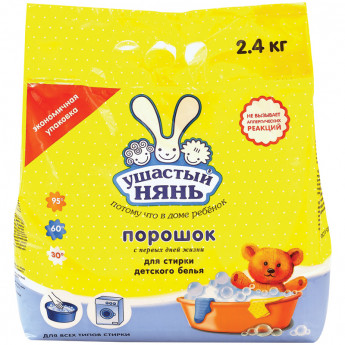 Стиральный порошок для машинной стирки Ушастый нянь, 2,4кг