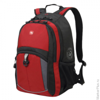 Рюкзак WENGER, универсальный, красно-черный, серые вставки, 22 л, 33х15х45 см, 319120140