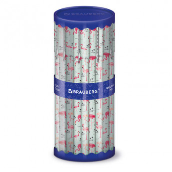 Ручка шариковая BRAUBERG SOFT TOUCH STICK 'FLAMINGO', СИНЯЯ, мягкое покрытие, узел 0,7 мм, 143705