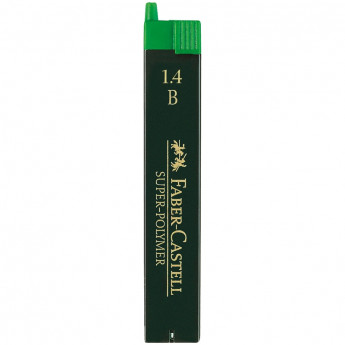 Грифели для механических карандашей Faber-Castell 'Super-Polymer', 6шт., 1,4мм, B, комплект 6 шт