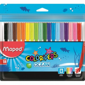 Фломастеры MAPED COLOR'PEPS OCEAN 18 шт. 845721, комплект 18 шт