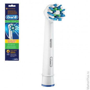 Насадки для электрической зубной щетки ORAL-B (Орал-би) Cross Action EB50, комплект 4 шт.