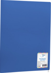 Папка OfficeSpace с 10 вкладышами, 15мм, 500мкм, синяя, 5 шт/в уп