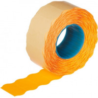 Этикет-лента 22х12 оранж волна 1000шт/рул 10рул/уп, комплект 1000 шт