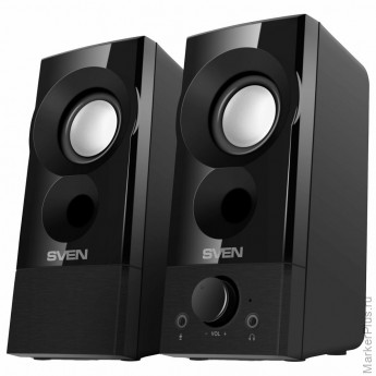 Колонки компьютерные SVEN 357, 2.0, 6 Вт, питание USB, черные, SV-018191