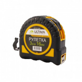 Рулетка Ultima, 3 м х 16 мм, обрезиненный корпус