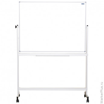 Доска магнитно-маркерная 90*120см, поворотная, двустронняя, мобильная, алюминиевый профиль