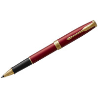 Ручка-роллер Parker 'Sonnet Intense Red Lacquer GT', черная, 0,8мм, подарочная упаковка