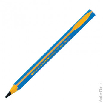 Карандаш чернографитный утолщенный BIC, 1 шт., "Kids Evolution", HB, трехгранный, корпус синий с желтым, заточенный, 919262