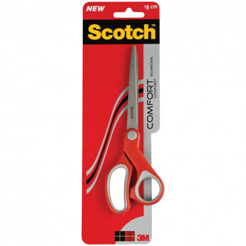 Ножницы Scotch "Comfort" 18см, эргономичные, европодвес
