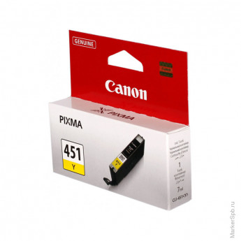Картридж оригинальный Canon CLI-451Y желтый для Canon PIXMA MG6340/MG5440/IP7240