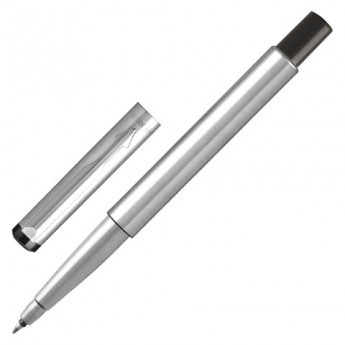Ручка-роллер PARKER Vector Stainless Steel CT, корпус серебристый, дет. нерж. сталь, синяя,2025444