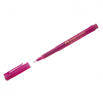 Ручка капиллярная Faber-Castell "Broadpen 1554" розовая, 0,8мм 10 шт/в уп