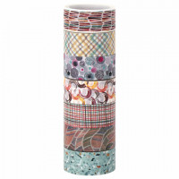 Клейкие WASHI-ленты для декора 'Микс №3', 15 мм х 3 м, 7 цветов, рисовая бумага, ОСТРОВ СОКРОВИЩ, 661711