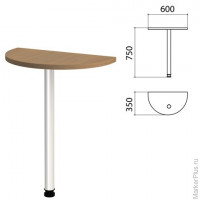 Стол приставной полукруг "Этюд", 600х350х750 мм, цвет орех онтарио (КОМПЛЕКТ)