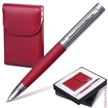 Набор GALANT "Prestige Collection": ручка, визитница, бордовый, подарочная коробка, 141373