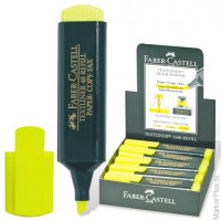 Текстмаркер FABER-CASTELL "1548", скошенный наконечник 1-5 мм, флюоресцентный желтый, FC154807