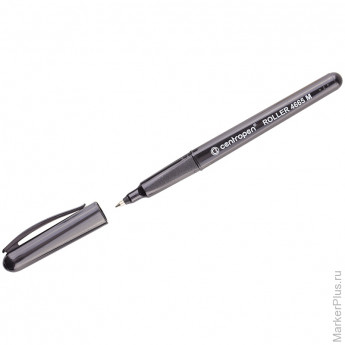 Ручка-роллер Centropen "4665" черная, 0,7мм, трехгран., одноразовая 10 шт/в уп