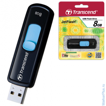 Флэш-диск 8 GB, TRANSCEND Jet Flash 500, USB 2.0., черный, TS8GJF500