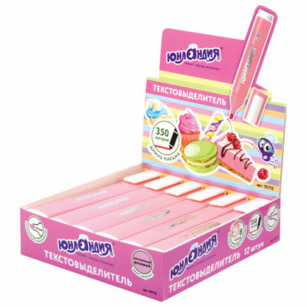 Текстовыделитель ЮНЛАНДИЯ 'COLORSTAR PASTEL', ПАСТЕЛЬНЫЙ РОЗОВЫЙ, линия 1-4 мм, 151712