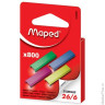 Скобы для степлера MAPED, №26/6, 800 шт., цветные, 324806