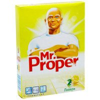 Средство для мытья полов универсальный моющий порошок Mr.Proper, Лимон, 400гр