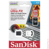 Флэш-диск 128 GB, SANDISK Ultra Fit, USB 3.0, серебристый, Z43-128G-GAM46