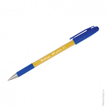 Ручка шариковая "BR-yellow", синяя, 0,7мм, грип