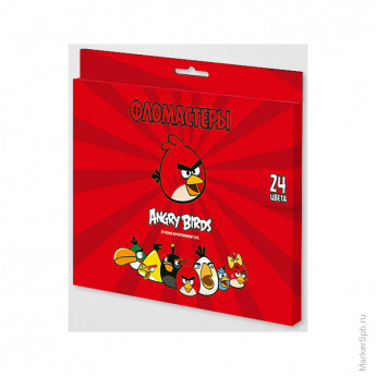 Фломастеры "Angry Birds", 24цв., картон. уп., европодвес