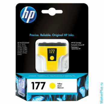 Картридж струйный HP (C8773HE) Photosmart C7283/C8183, №177, желтый, оригинальный, ресурс 500 стр.