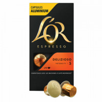 Кофе в алюминиевых капсулах L'OR "Espresso Delizioso" для кофемашин Nespresso, 10 порций, ФРАНЦИЯ, 4028608, комплект 10 шт Кофе в алюминиевых капсулах L'OR "Espresso Delizioso" для кофемашин Nespresso, 10 порций, ФРАНЦИЯ, 4028608, комплект 10 шт