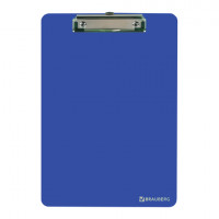 Доска-планшет BRAUBERG 'SOLID' сверхпрочная с прижимом А4 (315х225 мм), пластик, 2 мм, СИНЯЯ, 226823