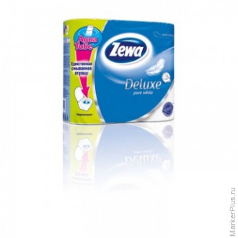 Бумага туалетная Zewa Deluxe 3сл бел 100%цел втул 20,7м 150л 4рул/уп 3228 Бумага туалетная Zewa Deluxe 3сл бел 100%цел втул 20,7м 150л 4рул/уп 3228